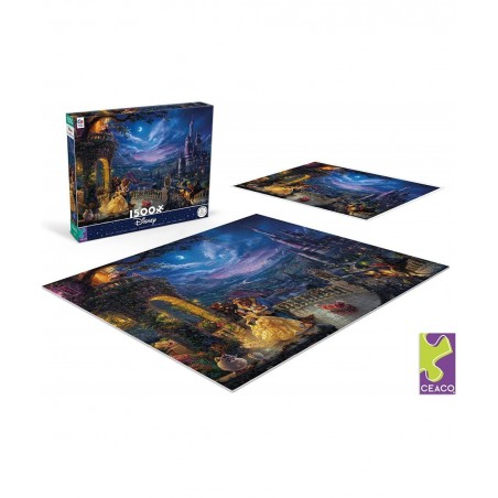 Thomas Kinkade - Disney Dreams Collection - Beauty and The Beast Dancing in The Moonlight - 1500 Piece Jigsaw Puzzle $27.80 J...