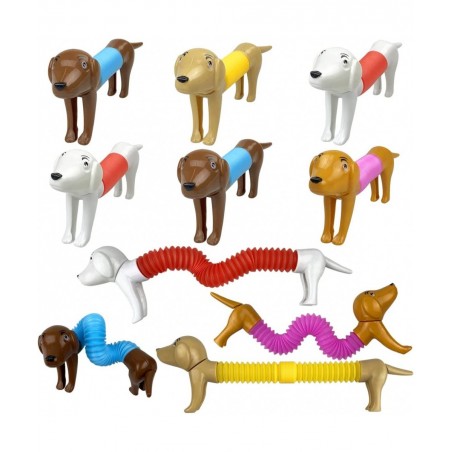 6 Pack Mini Dog Pop Tubes Sensory Toys for Kids Boys Girls Toddlers Christmas Stocking Stuffers Gifts $19.11 Fidget Toys