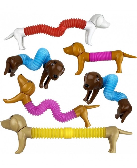 6 Pack Mini Dog Pop Tubes Sensory Toys for Kids Boys Girls Toddlers Christmas Stocking Stuffers Gifts $19.11 Fidget Toys