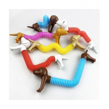 6 Pack Mini Dog Pop Tubes Sensory Toys for Kids Boys Girls Toddlers Christmas Stocking Stuffers Gifts $19.11 Fidget Toys