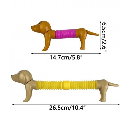 6 Pack Mini Dog Pop Tubes Sensory Toys for Kids Boys Girls Toddlers Christmas Stocking Stuffers Gifts $19.11 Fidget Toys