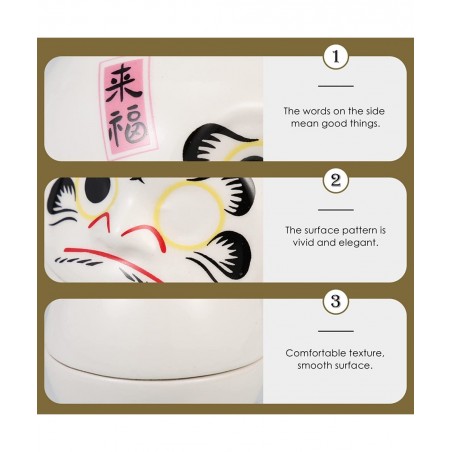 2Pcs Daruma Dolls Ceramic Daruma Mascot Lucky Wealth Daruma Collectible Figurine Japanese Doll Tumbler Toys for Home Table Ca...