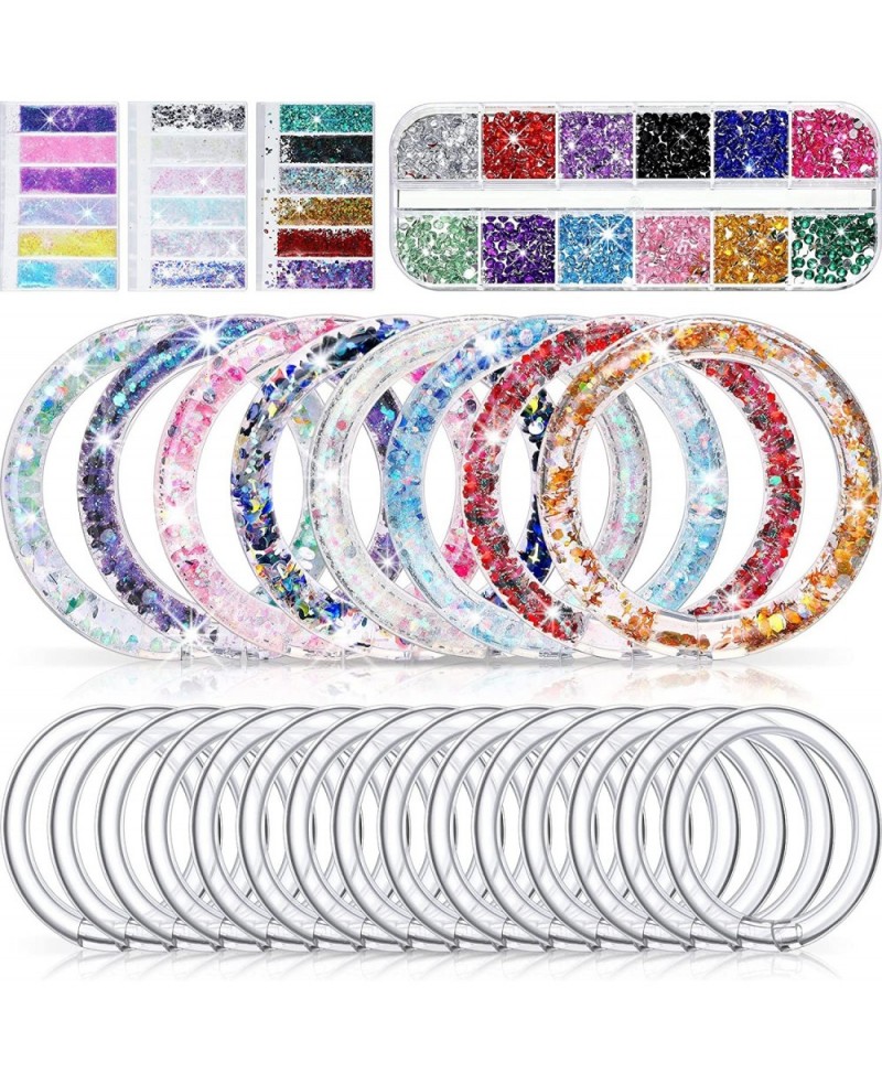 22 Pcs Make Your Own Liquid Glitter Bracelets for Girls Boys Craft Kit Friendship Bracelet Jewelry Making Kit for Kids Birthd...