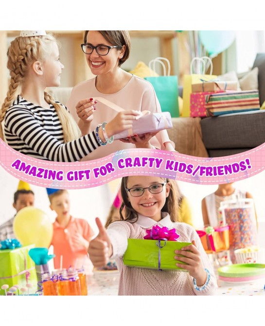 22 Pcs Make Your Own Liquid Glitter Bracelets for Girls Boys Craft Kit Friendship Bracelet Jewelry Making Kit for Kids Birthd...