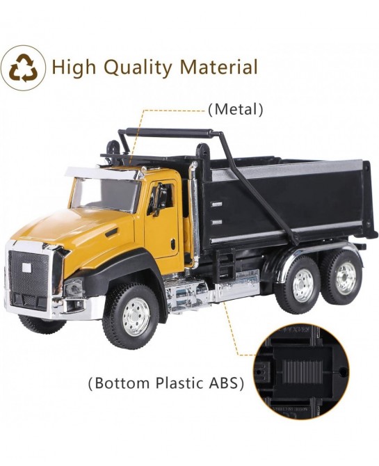 3Pcs Diecast Engineering Construction Truck Toys Dump Truck Digger Mixer Truck Vehicles Set Pull Back Car Toys 1/50 Scale Met...