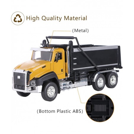3Pcs Diecast Engineering Construction Truck Toys Dump Truck Digger Mixer Truck Vehicles Set Pull Back Car Toys 1/50 Scale Met...