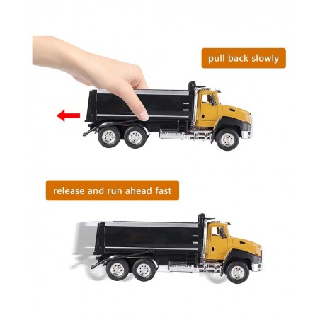 3Pcs Diecast Engineering Construction Truck Toys Dump Truck Digger Mixer Truck Vehicles Set Pull Back Car Toys 1/50 Scale Met...