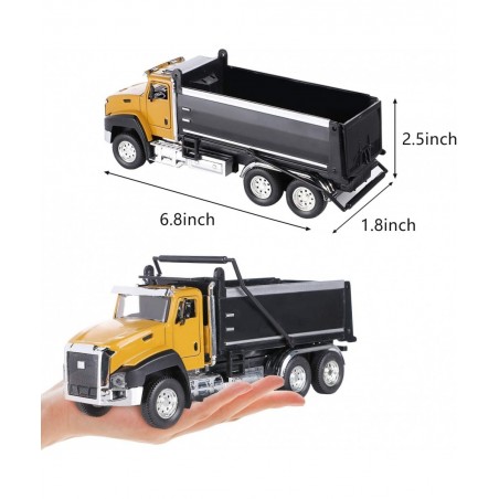 3Pcs Diecast Engineering Construction Truck Toys Dump Truck Digger Mixer Truck Vehicles Set Pull Back Car Toys 1/50 Scale Met...