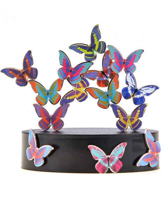 Toy Magnetic Desktop Sculpture (Butterflies) | Mini Magnetic Art Decoration for Desktop | Fun Stress Relief Office Gift $23.4...