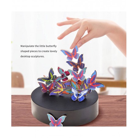Toy Magnetic Desktop Sculpture (Butterflies) | Mini Magnetic Art Decoration for Desktop | Fun Stress Relief Office Gift $23.4...