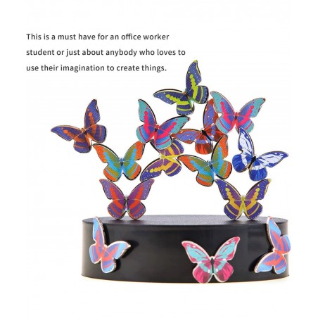 Toy Magnetic Desktop Sculpture (Butterflies) | Mini Magnetic Art Decoration for Desktop | Fun Stress Relief Office Gift $23.4...