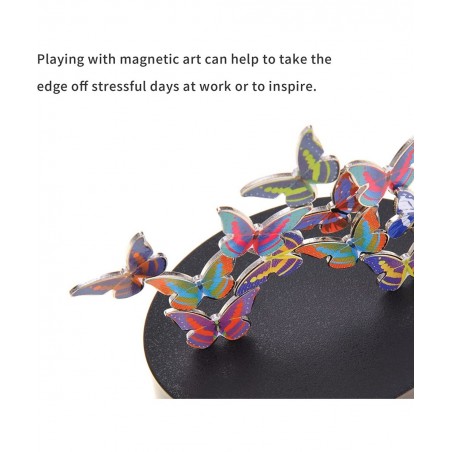 Toy Magnetic Desktop Sculpture (Butterflies) | Mini Magnetic Art Decoration for Desktop | Fun Stress Relief Office Gift $23.4...