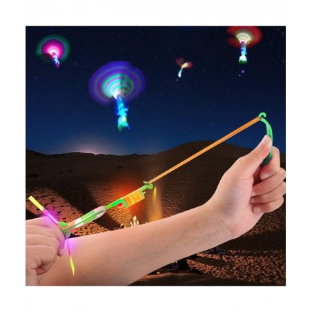 LED Helicopter Shooters 12 Pack Glow Stick Shooters LED Helicopter Shooters Party Games Kids Party Amazing Led Light Arrow Ro...