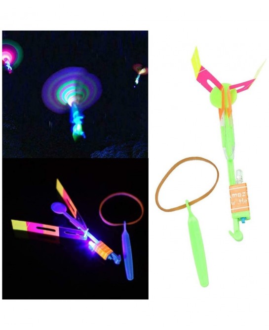 LED Helicopter Shooters 12 Pack Glow Stick Shooters LED Helicopter Shooters Party Games Kids Party Amazing Led Light Arrow Ro...