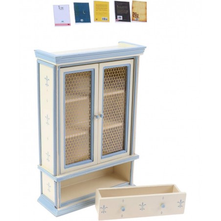 1:12 Dollhouse Bookcase Doll House Miniature Bookshelf with Hidden Storage Cupboards Display Cabinet Organizer Shelves Unit K...