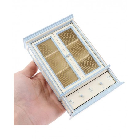 1:12 Dollhouse Bookcase Doll House Miniature Bookshelf with Hidden Storage Cupboards Display Cabinet Organizer Shelves Unit K...