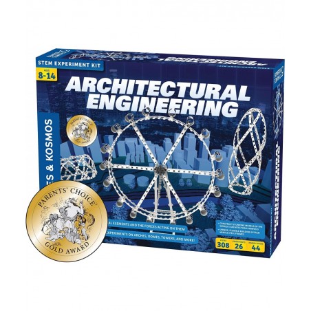 Architectural Engineering | Science Experiment & Model Building Kit | Build 26 Models of Structures & Structural Elements | A...