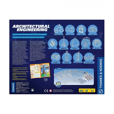 Architectural Engineering | Science Experiment & Model Building Kit | Build 26 Models of Structures & Structural Elements | A...