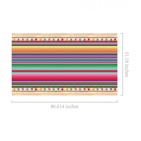 4Packs Mexican Themed Fiesta Party Tablecloth Cinco De Mayo Disposable Plastic TableCovers for Fiesta Taco Night Party and Me...