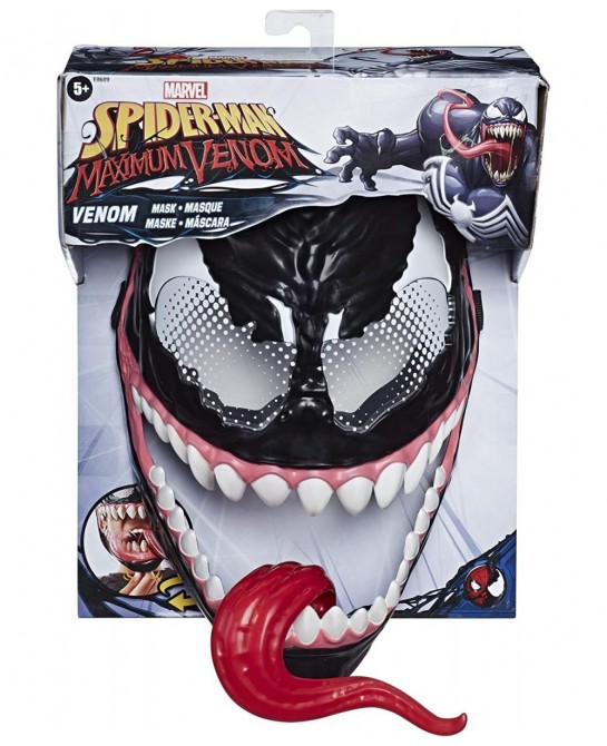 Marvel’s Maximum Venom Venom Mask Role Play Toy Lever-Activated Swinging Tongue Feature Adjustable Strap for Kids Ages 4 and ...