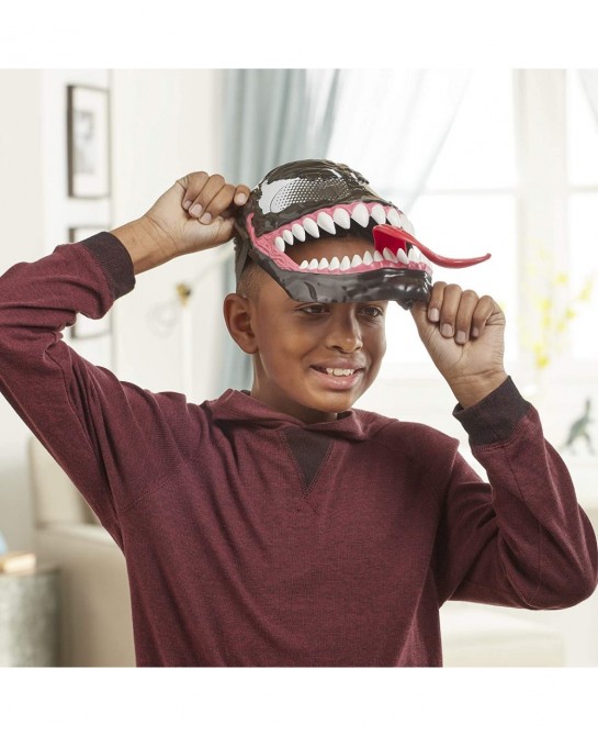 Marvel’s Maximum Venom Venom Mask Role Play Toy Lever-Activated Swinging Tongue Feature Adjustable Strap for Kids Ages 4 and ...