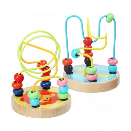 Bead Maze Toy for Toddlers Wooden Colorful Roller Coaster Educational Circle Toys Learning Preschool Toys Birthday Gift for B...