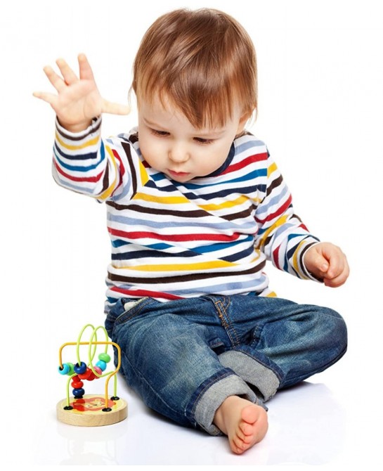 Bead Maze Toy for Toddlers Wooden Colorful Roller Coaster Educational Circle Toys Learning Preschool Toys Birthday Gift for B...