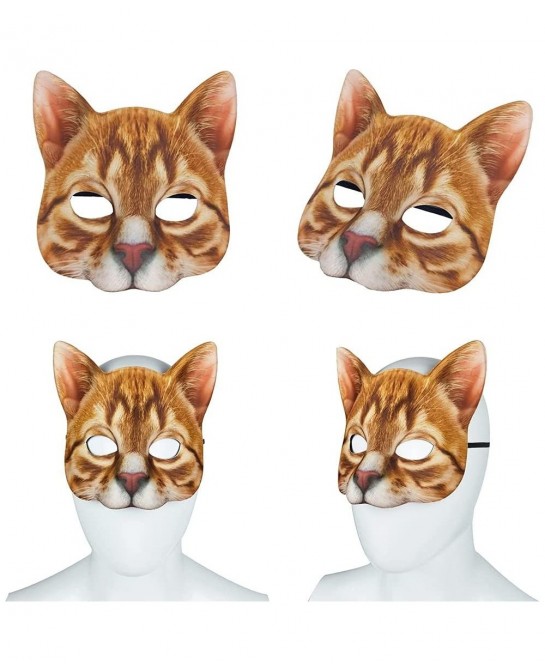 Cat Mask Animal Half Face Mask Fancy Dress Animal Tabby Mask Animal Cat Head Mask Halloween Novelty Costume Party Accessory $...