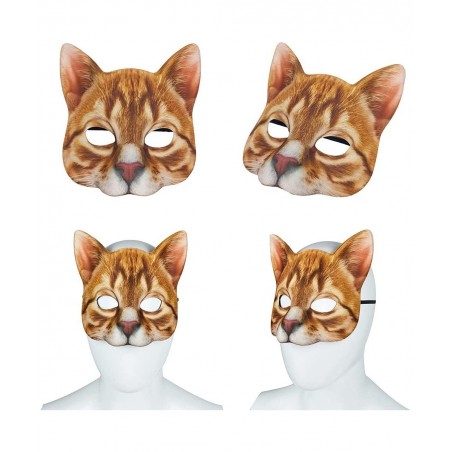 Cat Mask Animal Half Face Mask Fancy Dress Animal Tabby Mask Animal Cat Head Mask Halloween Novelty Costume Party Accessory $...