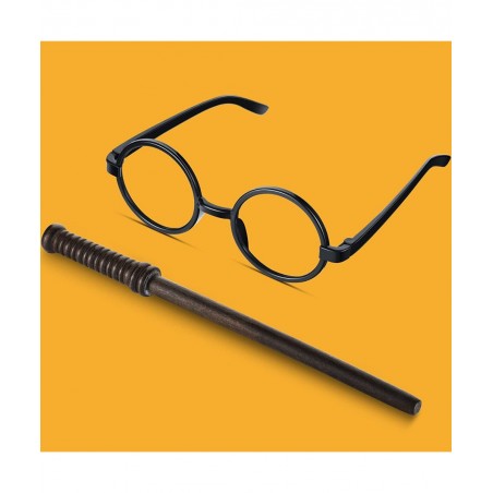 72 Pcs Wand Pencils and Glasses Wizard Halloween Party Favors Including 24 Wizard Wand Pencils and 24 Plastic Costume Glasses...