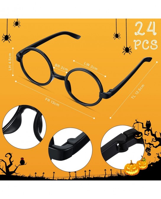 72 Pcs Wand Pencils and Glasses Wizard Halloween Party Favors Including 24 Wizard Wand Pencils and 24 Plastic Costume Glasses...