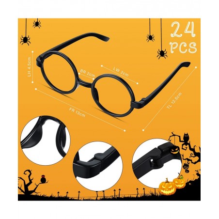 72 Pcs Wand Pencils and Glasses Wizard Halloween Party Favors Including 24 Wizard Wand Pencils and 24 Plastic Costume Glasses...