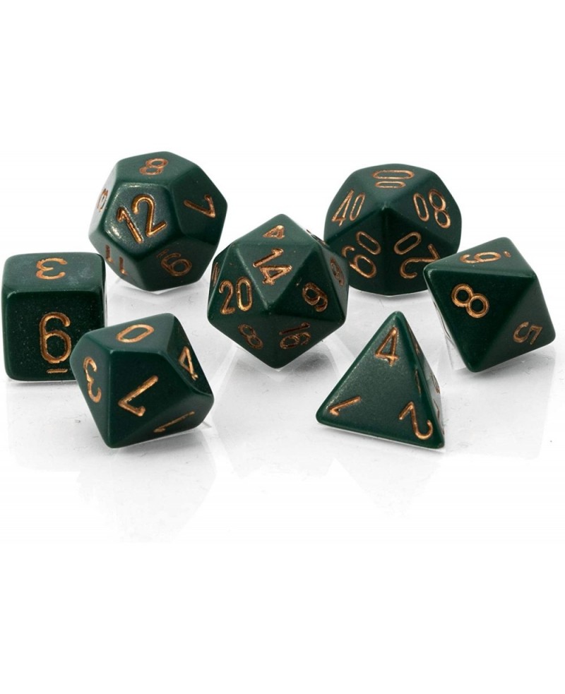 CHX25415 Dice-Opaque Dusty Green/Copper Set $15.39 Game Accessories