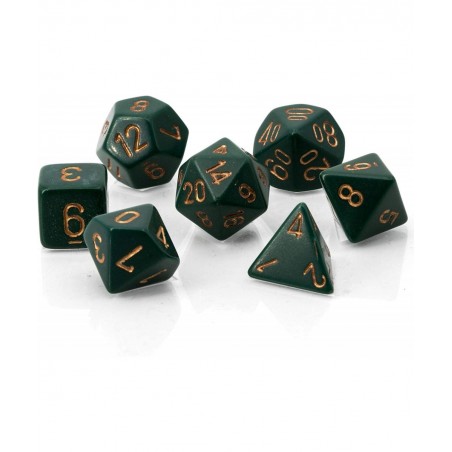CHX25415 Dice-Opaque Dusty Green/Copper Set $15.39 Game Accessories