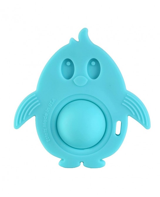 Popz Baby Teether Toy - Made in The USA - Pop It Sensory Toys for 0-6 Months + - 100% Silicone Dimple Popper for Newborns and...