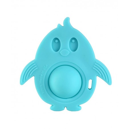 Popz Baby Teether Toy - Made in The USA - Pop It Sensory Toys for 0-6 Months + - 100% Silicone Dimple Popper for Newborns and...