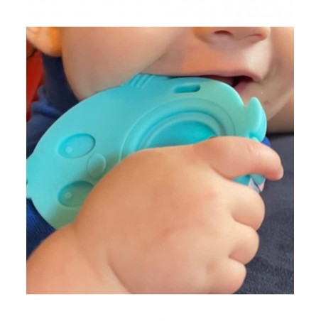 Popz Baby Teether Toy - Made in The USA - Pop It Sensory Toys for 0-6 Months + - 100% Silicone Dimple Popper for Newborns and...