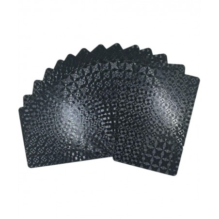 Black Waterproof Poker Cards Plastic PVC Playing Gift Cards Dark Cool Color for Magic Tricks Deck Tool Family Party Game (Bla...