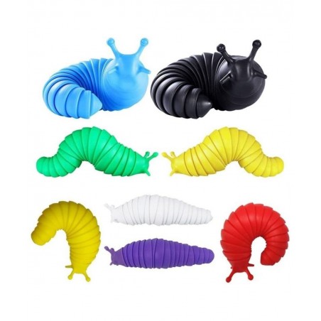 Slug Animal Fidget Toy Jumbo - 7.5" Anti-Stress Articulating Stim Toy for Autistic Children FlexibleSensory Toy for Kids Reli...