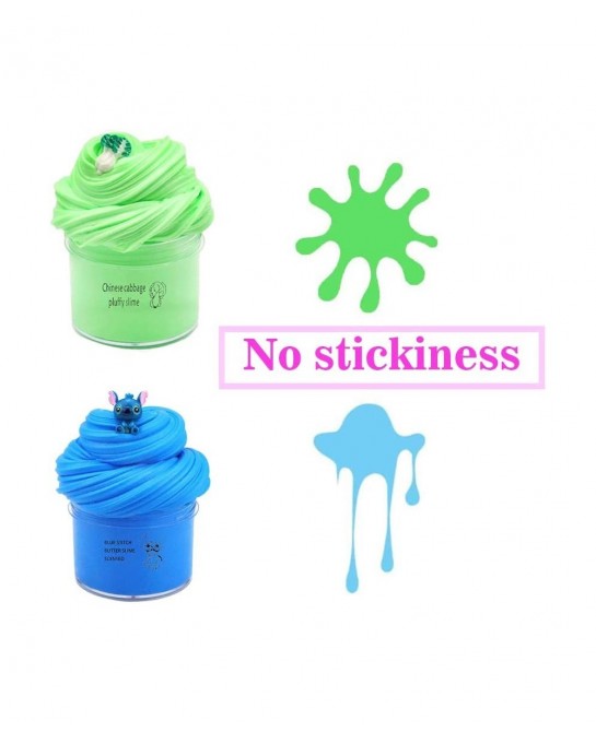 4 Pack Fluffy Butter Slime Soft Non-Sticky Cotton Slime Supplies Toys Stress Relief Toys DIY Sludge Party Favors Scented Stre...