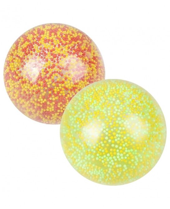 Squish Confetti Balls Set of 2 Light Weight Stress Relief Toys for Kids Sensory Toys for Autism Princess Birthday Party Favor...