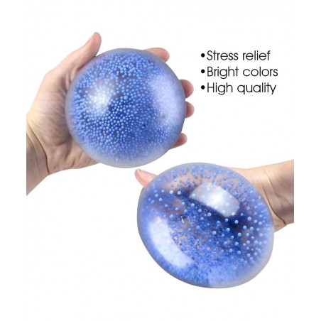 Squish Confetti Balls Set of 2 Light Weight Stress Relief Toys for Kids Sensory Toys for Autism Princess Birthday Party Favor...