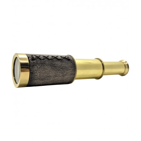 6in Handheld Brass Telescope with Leather Box - Pirate Navigation Xmas Present Gifts Brass Shiny 6'' Inch $26.90 Children's O...