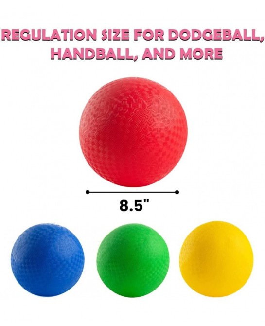 Dodgeball Balls - (Heavy Duty - 400 Gram) Set of 4 PG Dodge-Ball Balls for Kids and Adults Official Size for Dodgeball and Ha...