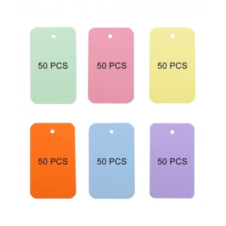 300 Pieces 2.2 x 3.5 Inches Multicolor Kraft Paper Binder Ring Easy Flip Flash Card Study Cards/Memo Scratch Pads/Bookmark/DI...