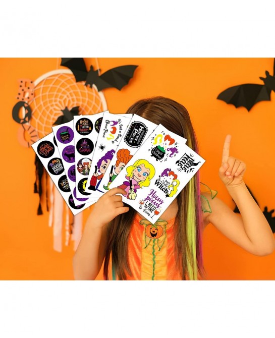 Hocus Pocus Stickers 228 PCS Halloween Hocus Pocus Stickers for Kids Witch Theme Party Favor Sticker Decals for Hocus Pocus P...