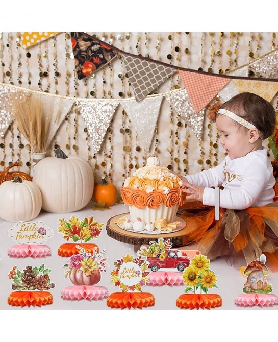 Little Pumpkin Baby Shower Decorations Our Little Pumpkin Is Turning One Birthday Decorations Honeycomb Baby Shower Decoratio...