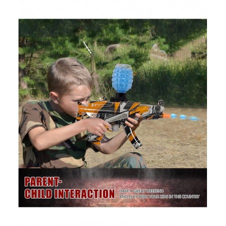 Gel Ball Blaster Electric Splatter Ball Blaster Automatic with 70000 Water Beads Splat Ball Blaster MP-5 Toys for Outdoor Act...