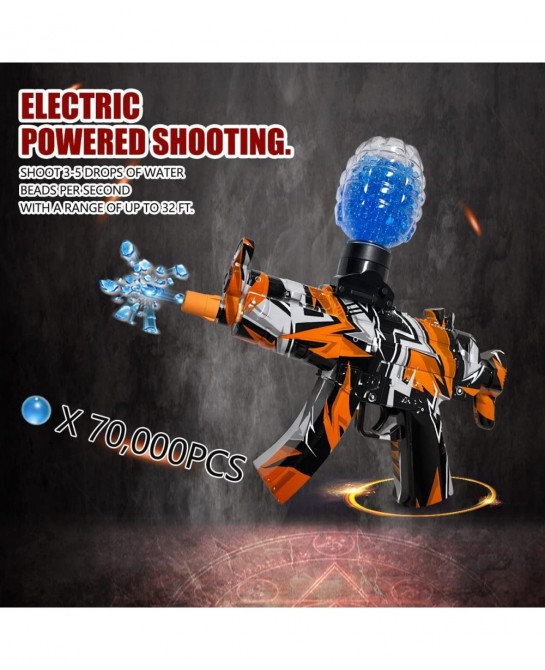 Gel Ball Blaster Electric Splatter Ball Blaster Automatic with 70000 Water Beads Splat Ball Blaster MP-5 Toys for Outdoor Act...