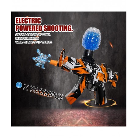 Gel Ball Blaster Electric Splatter Ball Blaster Automatic with 70000 Water Beads Splat Ball Blaster MP-5 Toys for Outdoor Act...